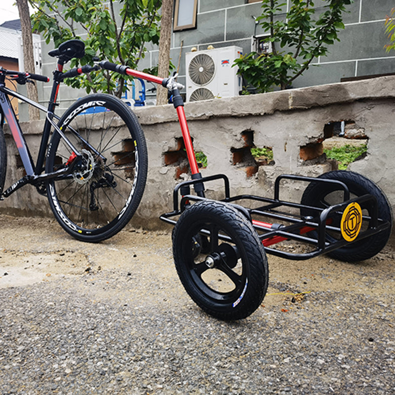 Z-12N Z12-N Foldable Aluminum Bike Cargo Trailer with Quick-Release Hitch – Lightweight PU Wheels
