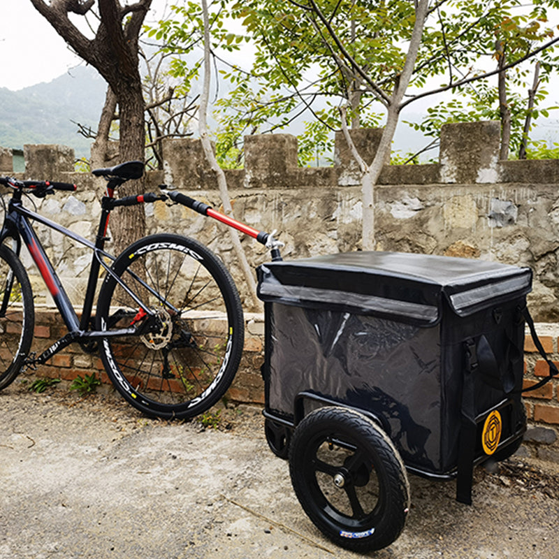 Z12-T 2-in-1 Bicycle Cargo Trailer with Removable Insulated Cooler – Foldable Hand Cart & Seatpost Quick-Release Hitch