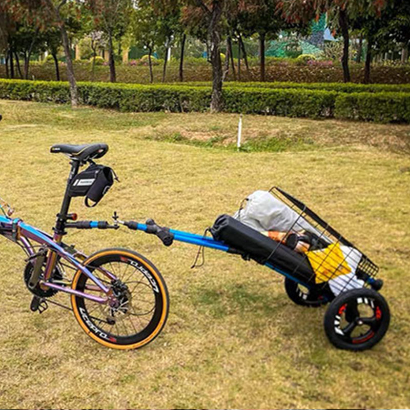 i12BLUE-2 2-in-1 Bike Trailer & Hand Cart –with Insulated Storage Bag, Aluminum Frame, 80% Labor-Saving Design