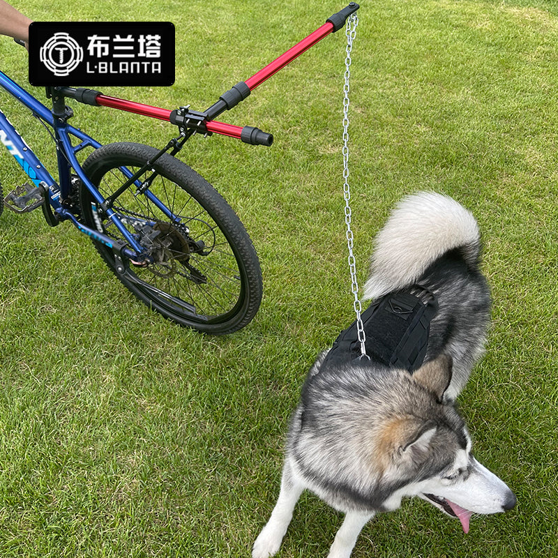 F-1 Bicycle Dog Walking System – Adjustable Aluminum Bike Leash Attachment for 1 Dog