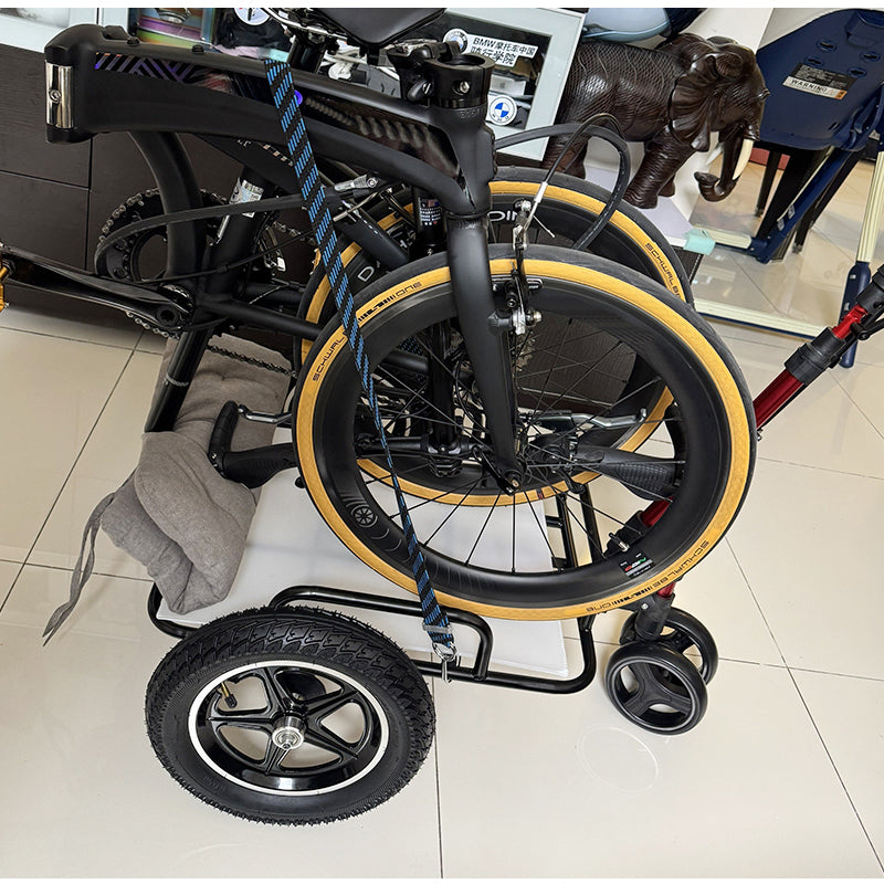 Z-12N Z12-N Foldable Aluminum Bike Cargo Trailer with Quick-Release Hitch – Lightweight PU Wheels