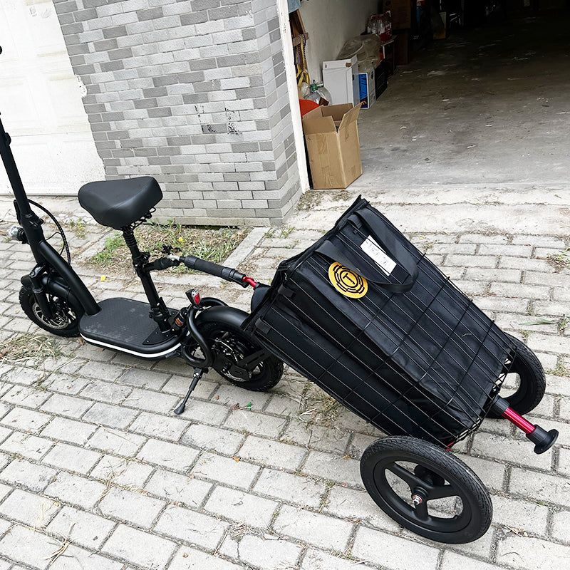 L12 Lightweight 2-in-1 Bicycle Trailer & Hand Cart, Aluminum Frame, Quick-Release Design