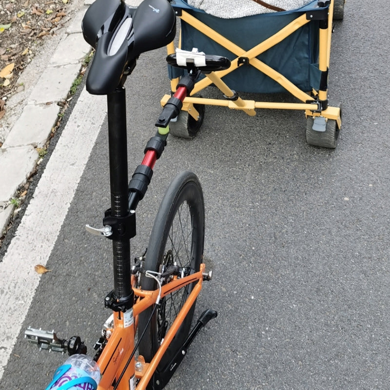 R Series-A Quick-Release Bike Connector - For Seatpost & Hand-Pulled Shopping/Camping Cart Handle, Enhanced Shock Absorption & Highly Portable