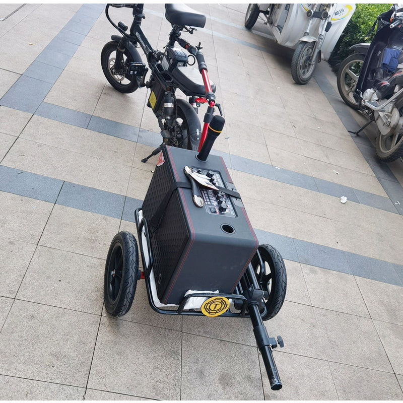 Z-12N Z12-N Foldable Aluminum Bike Cargo Trailer with Quick-Release Hitch – Lightweight PU Wheels