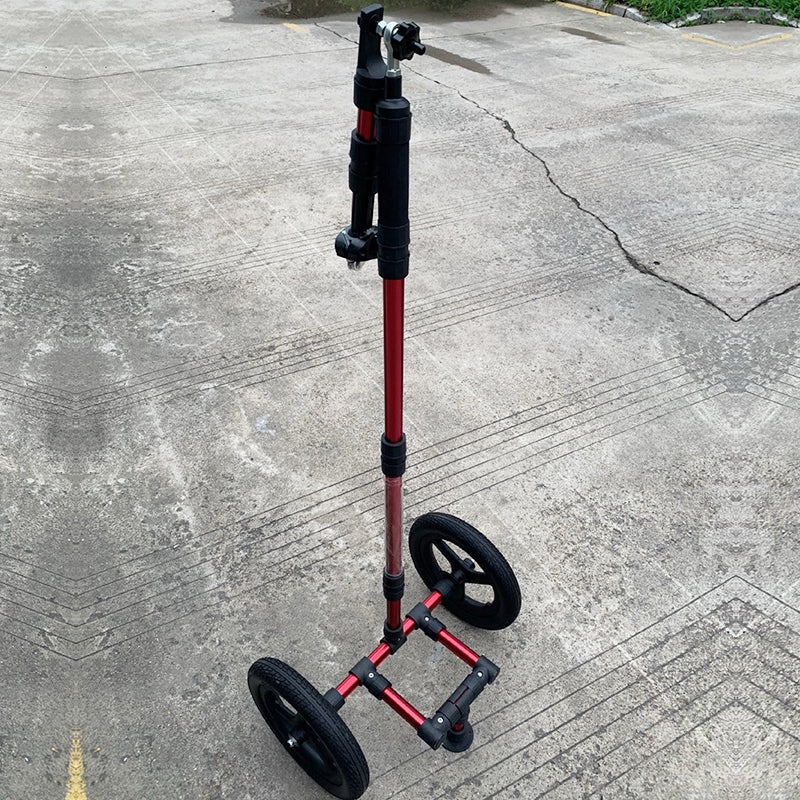 i12-RED1 2-in-1 Bicycle Trailer & Hand Cart, Lightweight Aluminum Single-Pole Tow Wagon, Quick-Release Connector