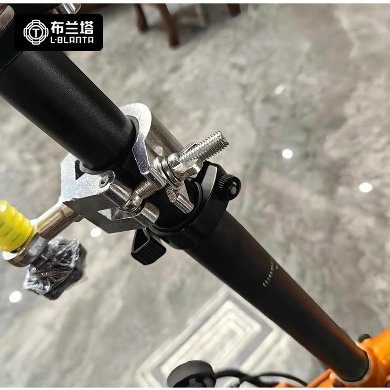 Y-F+Electric scooter seat post connector, compatible with seat posts with a diameter range of 20–35 mm.