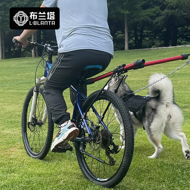 F-1 Bicycle Dog Walking System – Adjustable Aluminum Bike Leash Attachment for 1 Dog