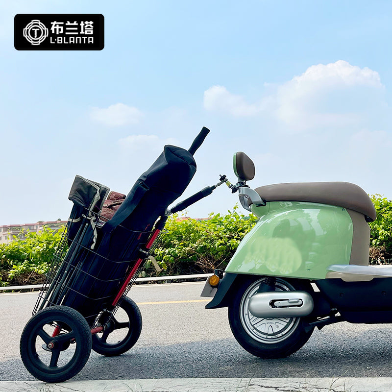 L12 Lightweight 2-in-1 Bicycle Trailer & Hand Cart, Aluminum Frame, Quick-Release Design
