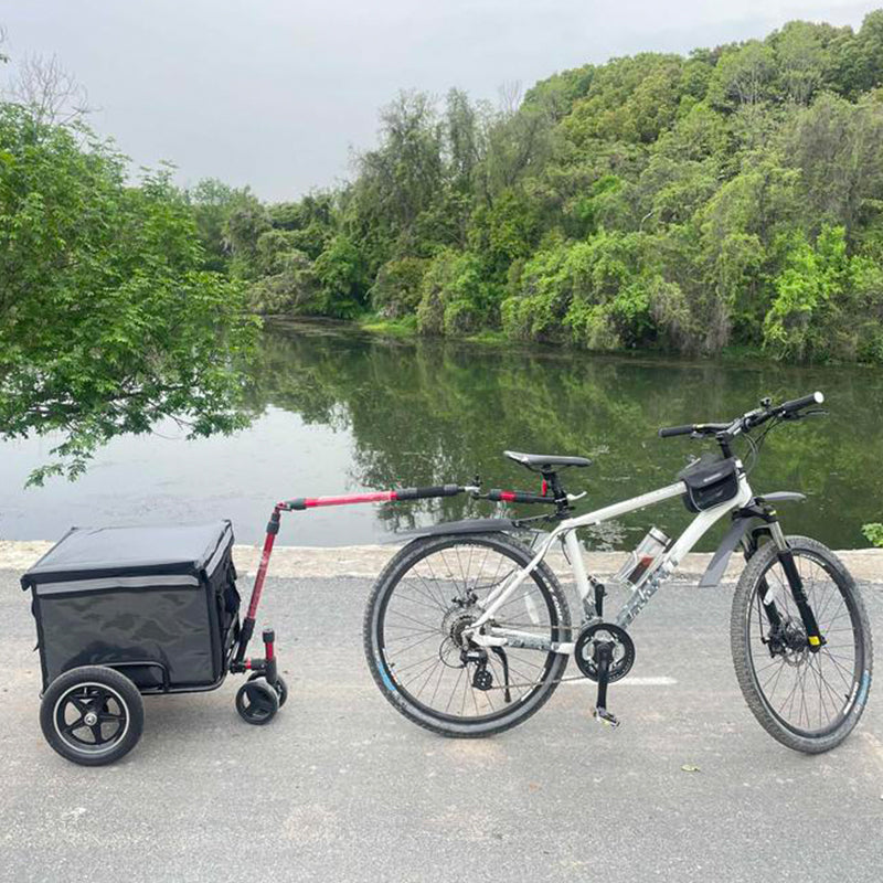 Z12-T 2-in-1 Bicycle Cargo Trailer with Removable Insulated Cooler – Foldable Hand Cart & Seatpost Quick-Release Hitch