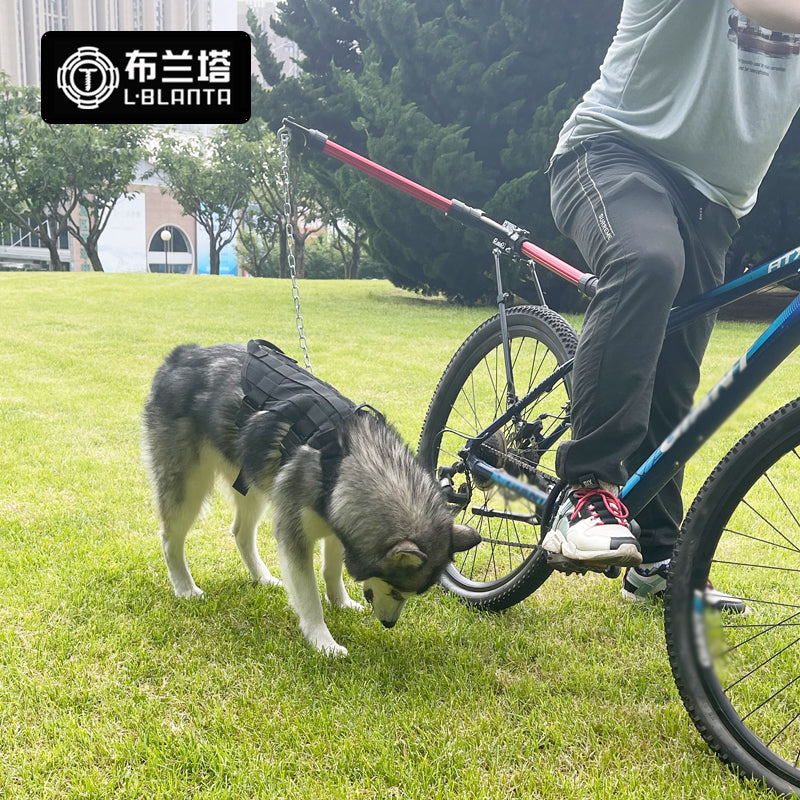 F-1 Bicycle Dog Walking System – Adjustable Aluminum Bike Leash Attachment for 1 Dog