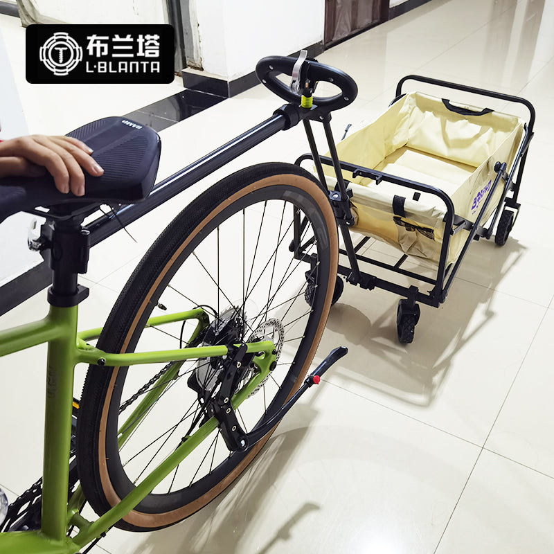 R-E Quick-Install/Detach Connector - Mountain Bike to Camping/Grocery Hand-Pulled Cart Handle