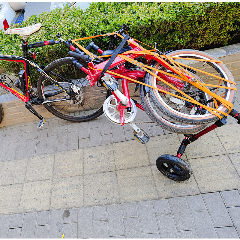 H8 2-in-1 Bike Trailer & Handcart – Durable Aluminum Alloy, Quick-Release Connector, Red