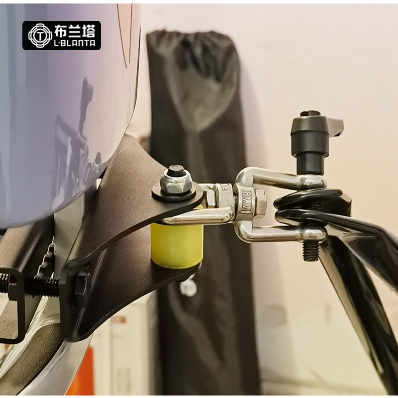 VO1+ Electric Vehicle Rear Backrest Connector - Rubber-Coated Tube with Stainless Steel Universal Figure-Eight Ring, Hand-Pulled Camping Trailer Adapter