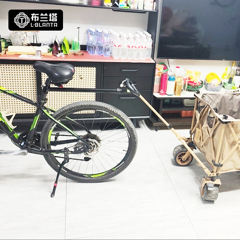 R-E Quick-Install/Detach Connector - Mountain Bike to Camping/Grocery Hand-Pulled Cart Handle