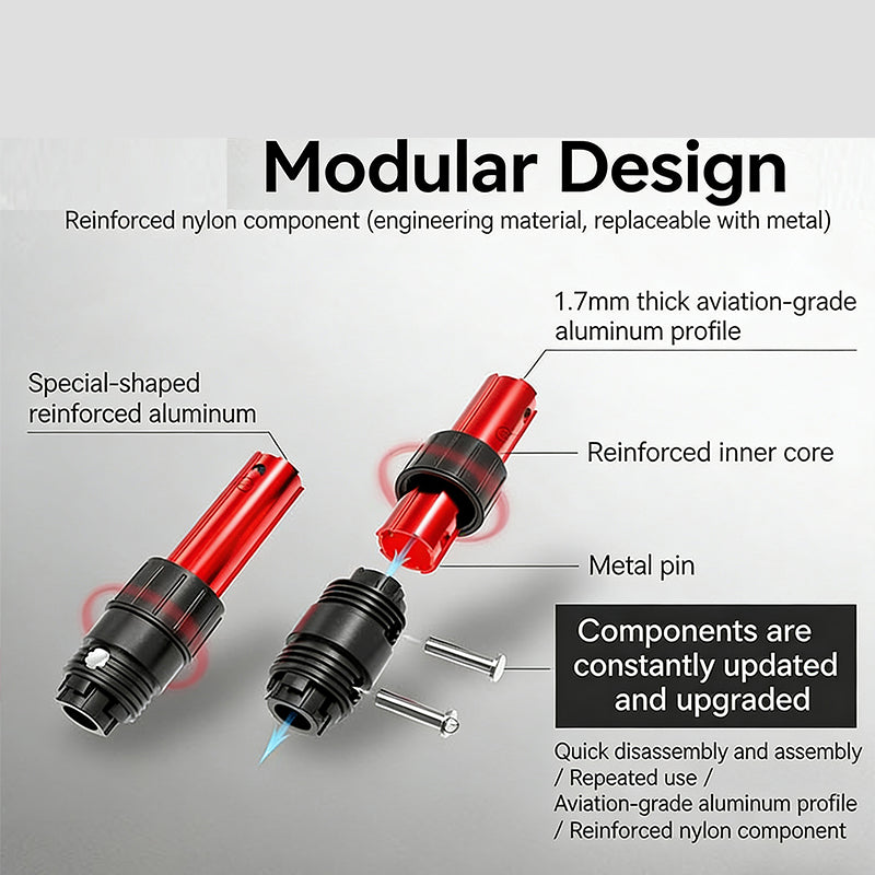 i12-RED1 2-in-1 Bicycle Trailer & Hand Cart, Lightweight Aluminum Single-Pole Tow Wagon, Quick-Release Connector