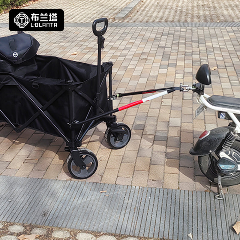 VO1+ Electric Vehicle Rear Backrest Connector - Rubber-Coated Tube with Stainless Steel Universal Figure-Eight Ring, Hand-Pulled Camping Trailer Adapter