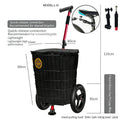 L12 Lightweight 2-in-1 Bicycle Trailer & Hand Cart, Aluminum Frame, Quick-Release Design