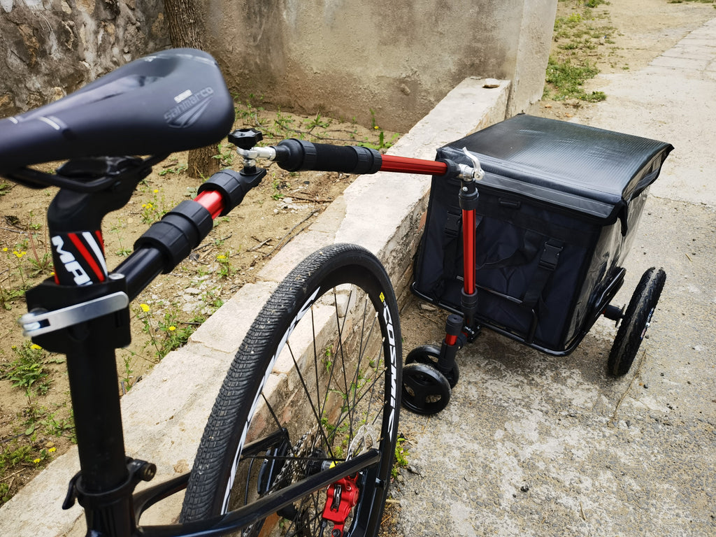 Z12-T 2-in-1 Bicycle Cargo Trailer with Removable Insulated Cooler – Foldable Hand Cart & Seatpost Quick-Release Hitch