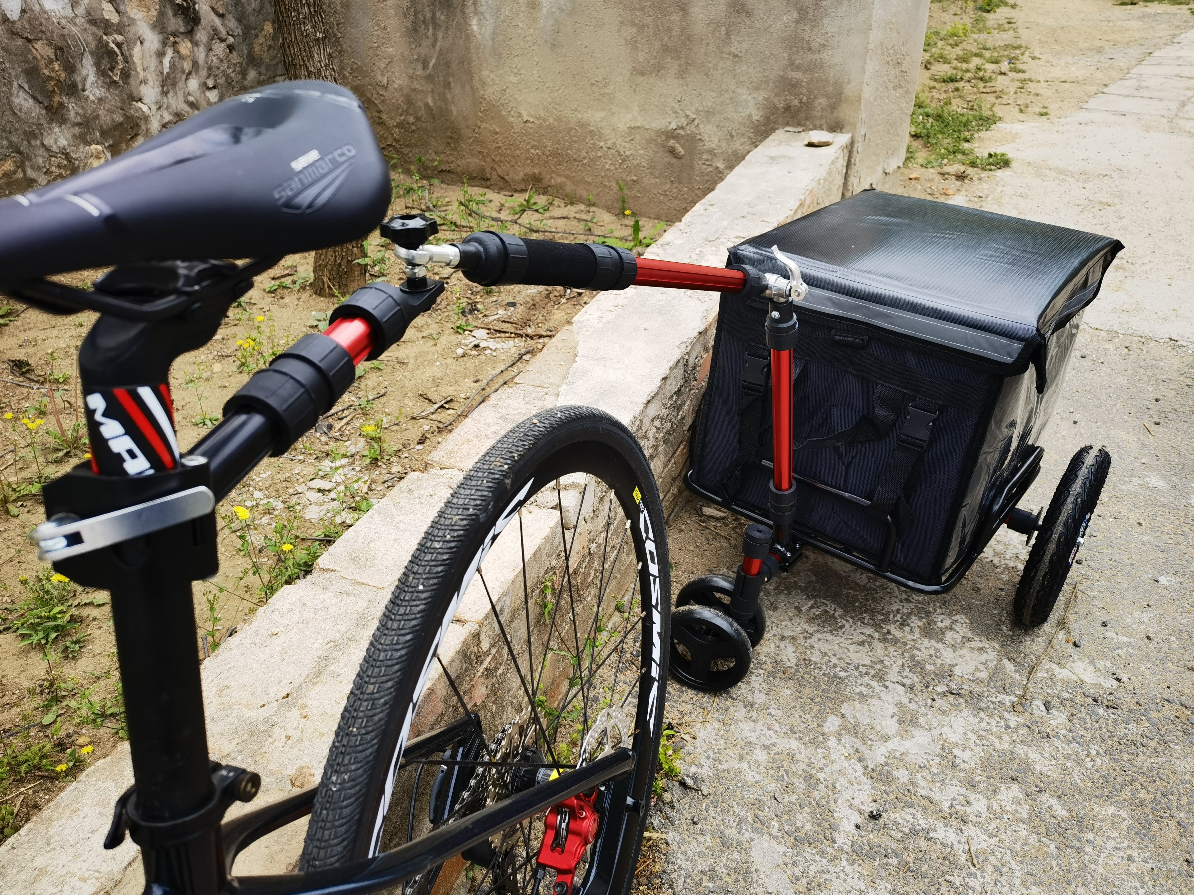 Z12-T 2-in-1 Bicycle Cargo Trailer with Removable Insulated Cooler – Foldable Hand Cart & Seatpost Quick-Release Hitch
