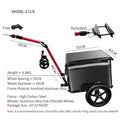 Z12-E 2-in-1 Aluminum Bike Trailer with Removable Insulated Cooler – Hand Cart & Bicycle Cargo Carrier