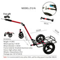 Z-12N Z12-N Foldable Aluminum Bike Cargo Trailer with Quick-Release Hitch – Lightweight PU Wheels