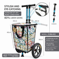 i12BLUE-2 2-in-1 Bike Trailer & Hand Cart –with Insulated Storage Bag, Aluminum Frame, 80% Labor-Saving Design