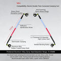 V4+ 2 WAGON Cart Connector - Dual Clamps Grips Both Side Tubes
